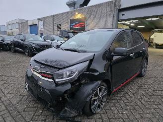 skadebil auto Kia Picanto 1.2 GT-Line Led Navi Camera Keyless Leder Lane-Assist Acc Ecc Stoelverw. Stuurverw. 62KW/84PK 2021/11