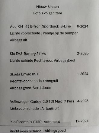 Damaged car Audi Q4 E-Tron 45E Sportback S-Line 2024/8