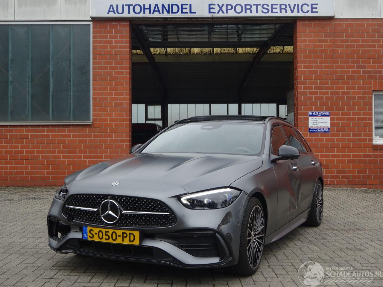 Mercedes C-klasse Estate 200 AMG Line Hybride 205pk, Panorama, Leer
