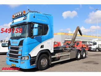 krockskadad bil vrachtwagen Scania R R500 6X2 Retarder VDL Haakarm Standclima Leder Navi Camera 2019/4