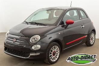 skadebil auto Fiat 500 1.2 Lounge Rosso Amore Edizione Pano 80.237 km Airco 2016/11