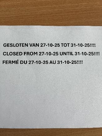 Auto incidentate Audi  GESLOTEN 27/10/25 - 31/10/25 2025/1